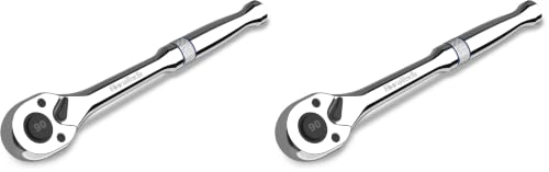 DURATECH 1/4-Inch Drive Ratchet, 90-Tooth Quick-release Ratchet Wrench, Reversible, Cr-V Made, Full Polished, Stocking Stuffers for Men Women Gifts for Men Gifts for Women (Pack of 2) - size: 1/4"(Polished) (Pack of 2)