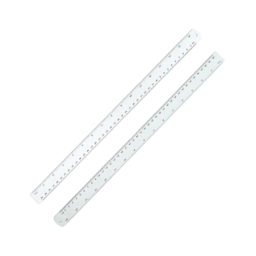 Unjoo Stainless Steel Ruler, 2-Pack, 16 Inch/40 cm Dual Scale Ruler - size: 16 inch 2 pack