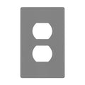 ENERLITES Screwless Duplex Outlet Covers Wall Plate, 1-Gang, 1 Pack, Gray - color: Gray, size: Screwless