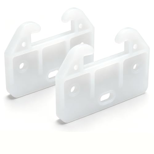 FDXGYH 10 Pcs Plastic Drawer Guides Drawer Track Guides Drawer Rail [White] - size: 58×41×16mm