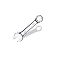 3/8" SAE Stubby Combination Wrench, CR-V Steel with Mirror Polish, 12-Point Design, 15-Degree Offset, Perfect for Auto Repair, Household, Car & Truck Emergency - size: 3/8"