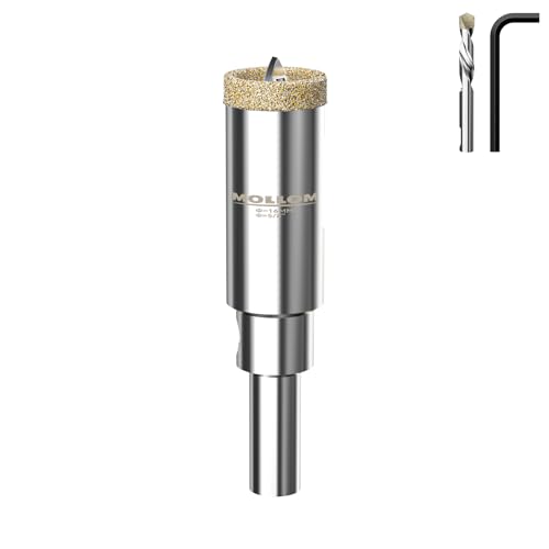 MOLLOM 5/8" (16mm) Diamond Hole Saw with 2 Pilot Drill Bit - size: 16mm | 5/8", style: Single Pack