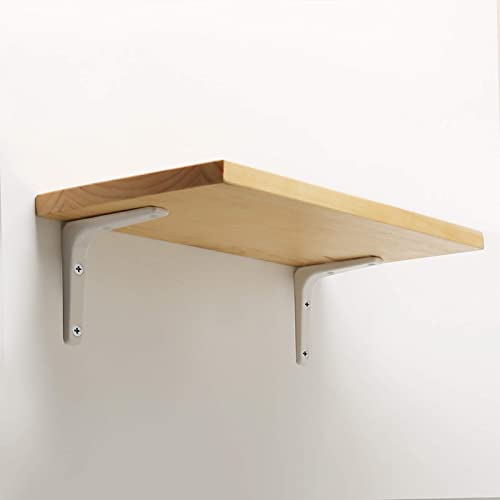SAYAYO Wall Shelf Bracket White, 4 Inch Heavy Duty L Bracket for Wood - color: White, size: 4 x 4 Inch (4 PCS)