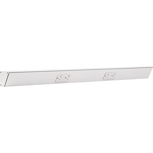 Task Lighting TR Series Angle Power Strip, 30 inch, 2 Dual Receptacles, White - color: White, size: 30 Inch