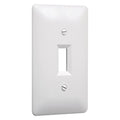 TayMac 4000W Paintable Single Toggle Light Wall Plate Cover, White, 1-Gang - size: 1 Gang, style: Cover