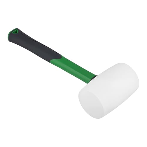 2 Pack 32 oz Rubber Mallet Hammers with Non-Slip Grip Handle, Non-Marking Rubber Hammer for Flooring Installation, Camping Tent Stakes, Auto Repair
