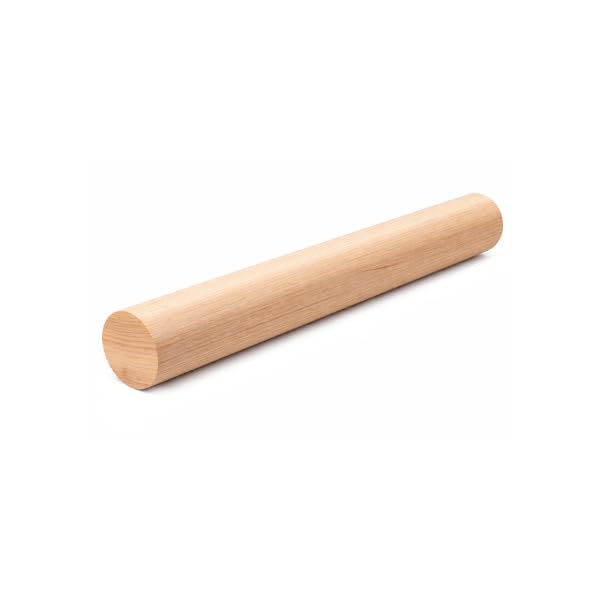 1.75" x 12" Premium Hardwood Round Wood Dowel – Heavy Duty Unfinished Wooden Rod for DIY Crafts, Home Repairs, Furniture Legs, and Closet Rods – Smooth Pre-Sanded Surface (2)