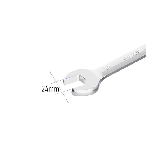 24mm(15/16") Flex-Head Ratcheting Combination Wrench, 24mm Metric - size: 24mm