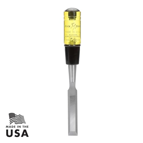 Buck Brothers 120104BC 5/8" Wood Chisel Made in USA, For Paring and Finishing Cuts in Carpentry and Woodworking, Tempered Tool Steel Blade, Mallet-Safe Handle - size: 5/8"
