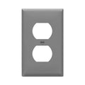 ENERLITES Outlet Covers Wall Plate for Duplex Receptacle, 1 Pack, Gray - color: Gray, size: Standard Size
