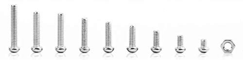 220Pcs #6-32 UNC Stainless Steel Phillips Pan Head Machine Screws Nuts Assortment Kit- #6-32x 3/16" 1/4" 5/16" 3/8" 1/2" 5/8" 3/4" 7/8" 1" - size: #6-32