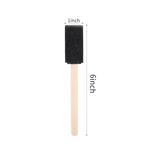 1" Foam Paint Brushes, 100 Pack, 1-Inch Painting Sponges (Black) - color: Black, size: 1"