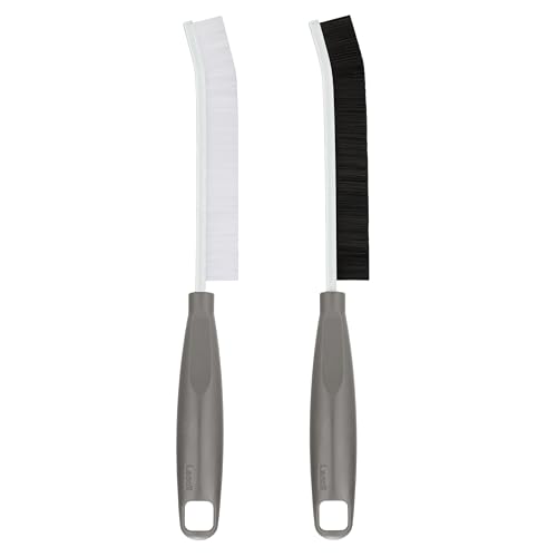 2026 NEW Ergonomic Anti-Slip Handle Grout Brush, 2Pcs Crevice Cleaning Brush, Hard Bristle Multi-Purpose Cleaning Tools, Small Cleaning Brush for Household Use Kitchen Bathroom, Left Hand - size: 2Pcs, style: Left Hand