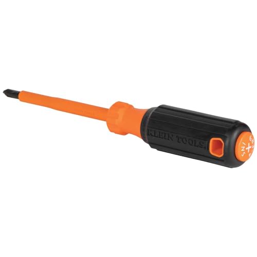 Klein Tools 85076INS Insulated Screwdriver Set, Made in USA, features 1000V Electricial Screwdrivers, (3) Phillips and (2) Slotted and Square Tips, 6-Piece - size: 6-Piece Set