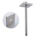 Wall Mounted Stainless Steel Shower Head Extension Arm Bathroom Accessories 12 Inch Brushed Nickel,SW-91038-12BN-SQ. - color: Right Angled Square Flange-12" Brushed Nickel