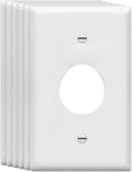 ZEFTV Mid-Size Single Outlet Cover Wall Plates 1-Gang 4.89" x 3.12" Switch Outlet Electrical Cover Plate Unbreakable Thermoplastic Faceplate for Light Receptacle Outlet Switch, White (6 Pack) - color: Mid-Size,Single Outlet, size: 6 Pack