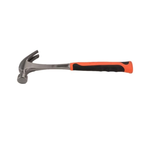 FLZOSPER 20oz Claw Hammer with Smooth Face & Shock-absorbing Leather Long Handle Straight Rip Claw