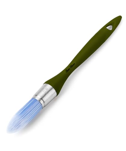 Bates- Trim Brush, 0.75 Inch, Edge Painting Tool, Trim Paint Brushes, Trimmer Edger, Trim Brush - color: Olive, size: 0.75 inch, 1 Pack