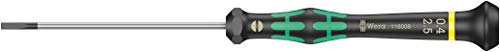Wera 05118008001 Kraftform Micro 2035 Slotted Electronics Precision Screwdriver, 2.5mm Head, 80mm Blade Length - size: Slotted 2.5mm Head, 80mm Blade