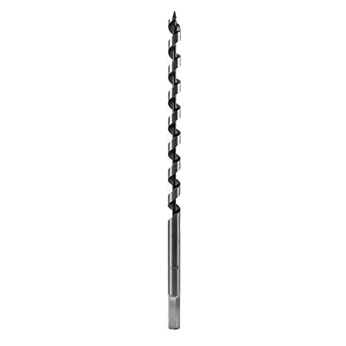 QWORK Auger Drill Bit for Wood, 5/8 Inch Diameter x 12 Inch Length, 3/8-Inch Hex Shank, Long Drill Bits - size: 5/8 x 12 inch
