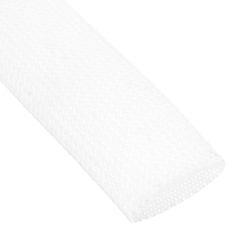 uxcell Expandable Sleeving, 1 1/2-inch 25ft Cable Sleeve, White - color: White, size: 1 1/2-inch x 25ft
