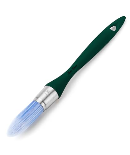 Bates- Trim Brush, 0.75 Inch, Edge Painting Tool, Trim Paint Brushes, Trimmer Edger, Trim Brush - color: Muted Teal, size: 0.75 inch, 1 Pack