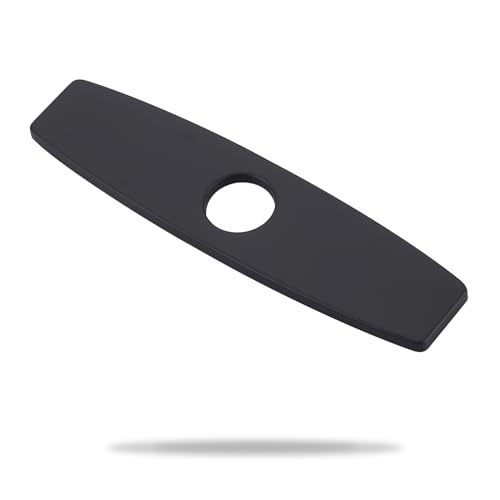 ARCORA 10.2 Inch Faucet Plate Sink Hole Cover Escutcheon - color: Black