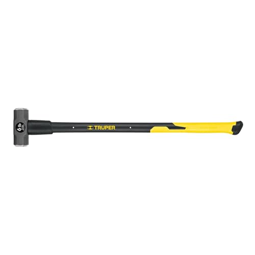 Truper 30928 6-Pound Sledge Hammer, Fiberglass Handle with Rubber Grip, 36-Inch - size: 6 lb, style: Fiberglass