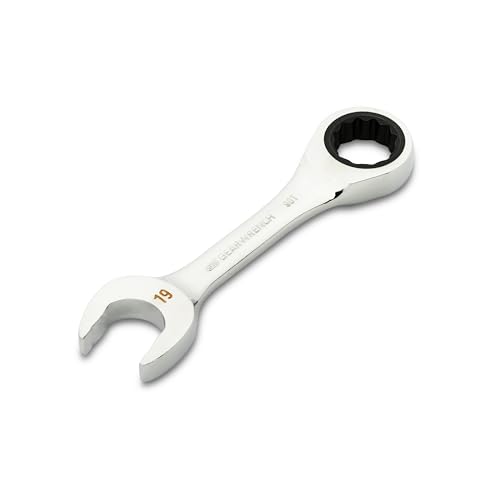 GEARWRENCH 19mm 90-Tooth 12 Point Stubby Combination Ratcheting Wrench | 86849 - style: 19mm