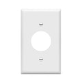 ENERLITES 1.406" Hole Single Receptacle Outlet Wall Plate, Size 1-Gang 4.50" x 2.76", Polycarbonate Thermoplastic, 8851-W, White - color: White, size: Standard Size