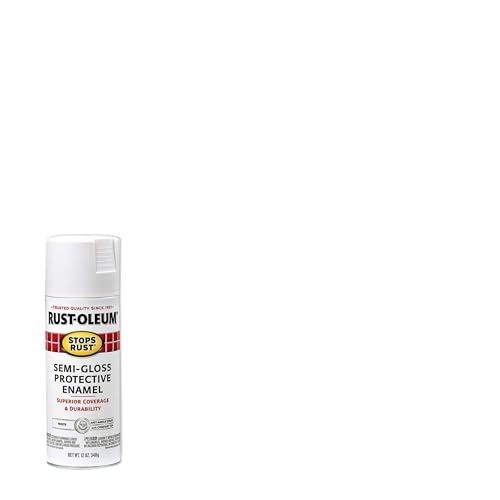 Rust-Oleum Stops Rust Spray Paint, Semi-Gloss White - color: Semi-Gloss White, size: 12 Ounce (Pack of 6)