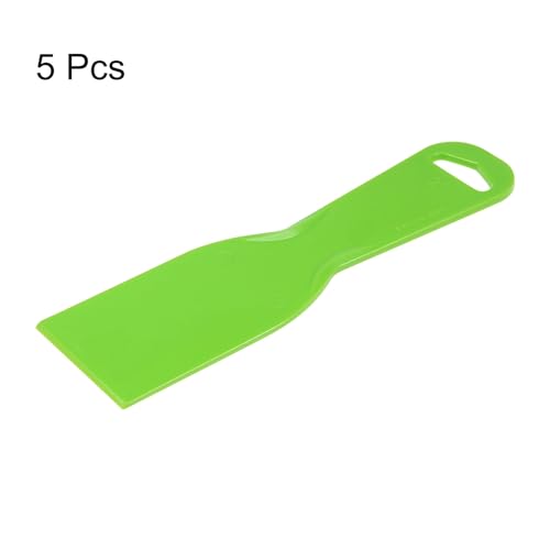 HARFINGTON 5pcs Putty Scraper 2" Width 3mm Thin Flexible Plastic Putty Knives for Taping Drywall Spreading Painting Wall Scratching - color: Green, size: 2"