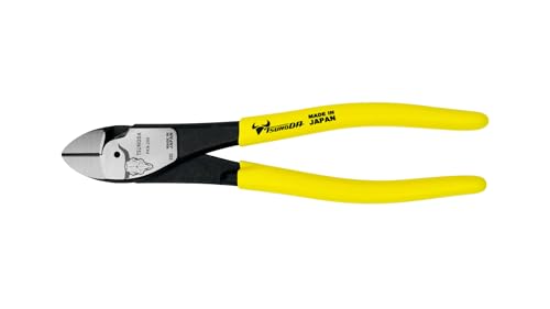 Tsunoda PKN-200, High-Leverage Heavy-Duty Diagonal Cutters, Wire Cutters, 8-Inch (200mm), Made in Japan - size: 8-inches PVC Dipped Handle