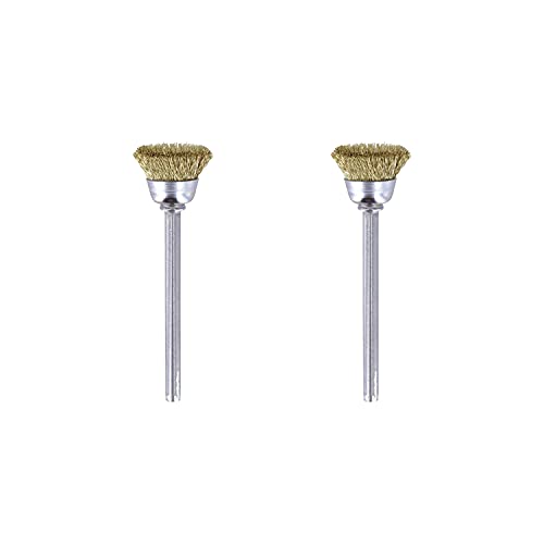 Dremel 536-02 Brass Brushes (2 Pack), 1/2" Diameter - size: 2-Piece, style: Brass Brush