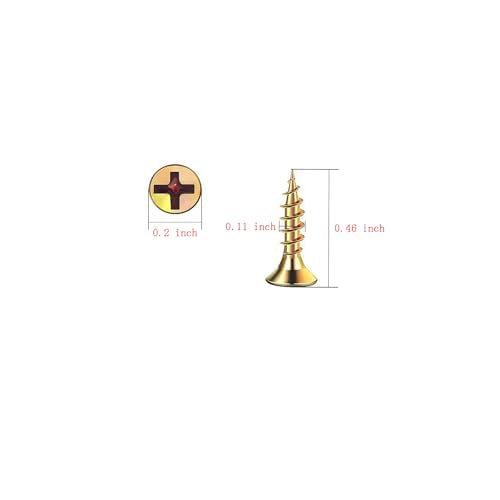 Wensilon # 4X1/2 (680PCS) Flat Head Color zinc Wood Screw 3X12, Quick Metal self Tapping Flat Head - color: Yellow, size: #4x1/2"