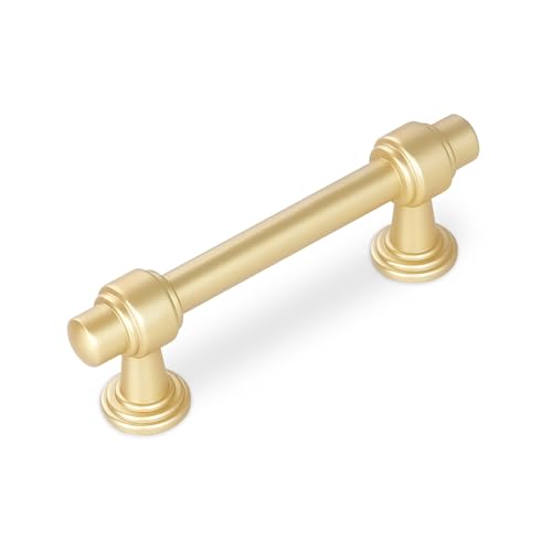 10 Pack Brushed Gold Cabinet Pulls 3 Inch(76mm) Kitchen Cabinet Handles Cabinet Hardware for Drawer Pulls - color: Brushed Gold, size: 3" Hole Center(76mm)