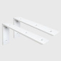 WINKER Countertop Support Bracket 2 Pack Heavy Duty 3/8" Thick Hidden L Shelf Bracket 18" x 8" x 2.5" Metal Corbels for Quartz/Granite/Wood/Concrete/Laminate Countertops, White - size: 18″x8″x2.5″-3/8" thick, style: White-2Pack