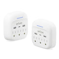 BN-LINK Multi Plug Outlet Extender 2 Pack, 3 Wall Outlets Outlet Splitter with 3 USB Ports(1 USB C), Charging Adapter for Dorm, School, Travel, Office, Home - size: 2pack-3 Outlets(USB)