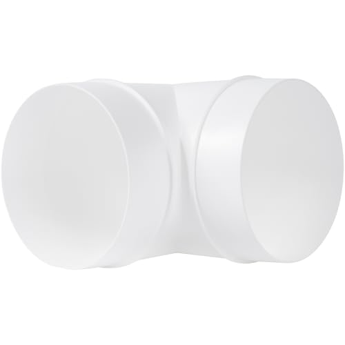 Vent Systems 90 Degree 4" Inch Elbow Duct Pipe Connector - Round Flexible, Rigid PVC Pipe, Tube Ventilation System Adapter - Plastic HVAC Duct Fittings, Dryer Duct Connection, Ducting Joint - size: 4''