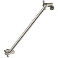 BRIGHT SHOWERS 15 Inch Extra Long Shower Head Extension Arm, Solid Brass Shower Arm Extender with Locking Screw for Rain and Handheld Showerhead, Height & Angle Adjustable, Brushed Nickel - color: Brushed Nickel, style: 15 Inch
