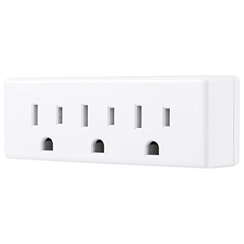 GE Outlet Extender, 3 Outlet Multi Plug Wall Power Splitter - color: White, size: 1 Pack