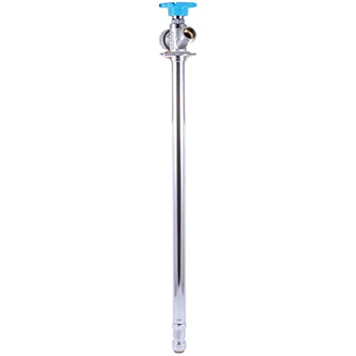 SharkBite 18 Inch Frost Free Sillcock, 1/2 x 3/4 Inch MHT, Push to Connect Brass Plumbing Fitting, PEX Pipe, Copper, CPVC, PE-RT, HDPE, 24638LF - size: 18 in