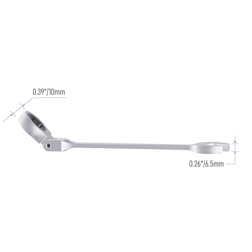 10mm Flex-Head Ratcheting Combination Wrench, 10mm Metric - size: 10mm