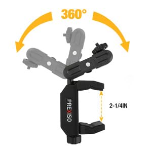 PREXISO Laser Level Green Beam, 65Ft Self Leveling Cross Line Laser Level - style: 360°Clamp