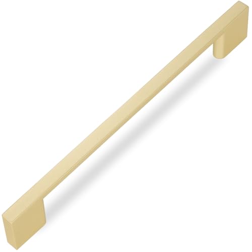 10 Pack 6-1/4 Inch(160mm) Cabinet Pulls Brushed Gold Kitchen Cabinet Handles Zinc Alloy Drawer Pulls Solid Cabinet Hardware - color: Brushed Gold, size: 6-1/4'' Hole Center(160mm)