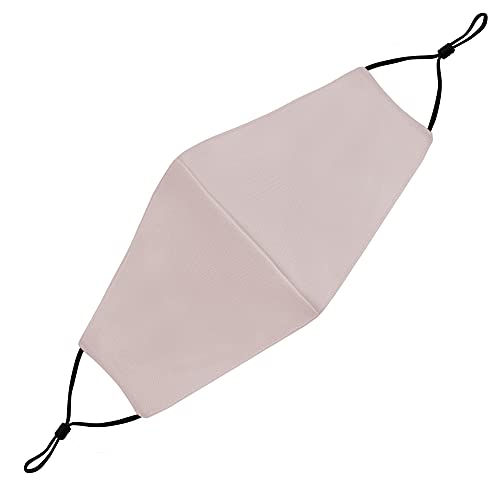 Washable Face Mask with Adjustable Ear Loops & Nose Wire - 3 Layers, Made in USA - color: Solid - Tan