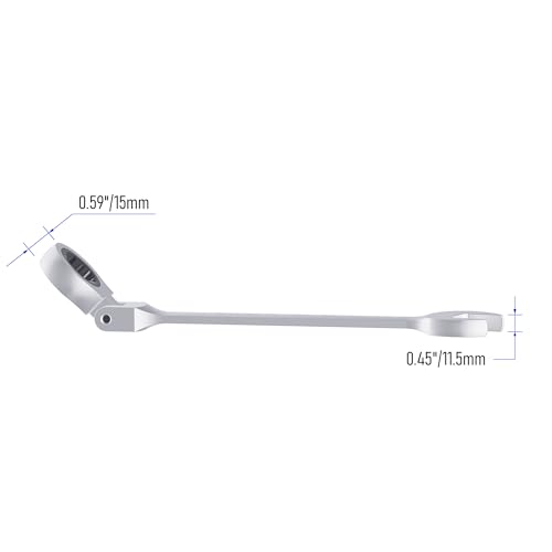 27mm Flex-Head Ratcheting Combination Wrench, 27mm Metric - size: 27mm