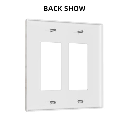 Beige Marble Pattern Light Switch Cover Modern Wall Plate Decorative 2 Gang Double Rocker Switch Plates Electrical Outlet Faceplate for Bathroom Kitchen Bedroom 4.6" x 4.5" - size: 2 Gang Double Rocker