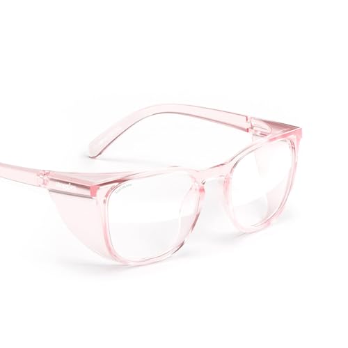 Stoggles Square Wide Fit Z87.1 Certified Polycarbonate Safety Glasses - color: Blush, size: Wide