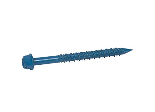 CONFAST 3/16" x 1-1/4" Hex Head Concrete Screw Anchor with Drill Bit for Anchoring to Masonry, Block or Brick (100 per Box) - size: 3/16" x 1-1/4"